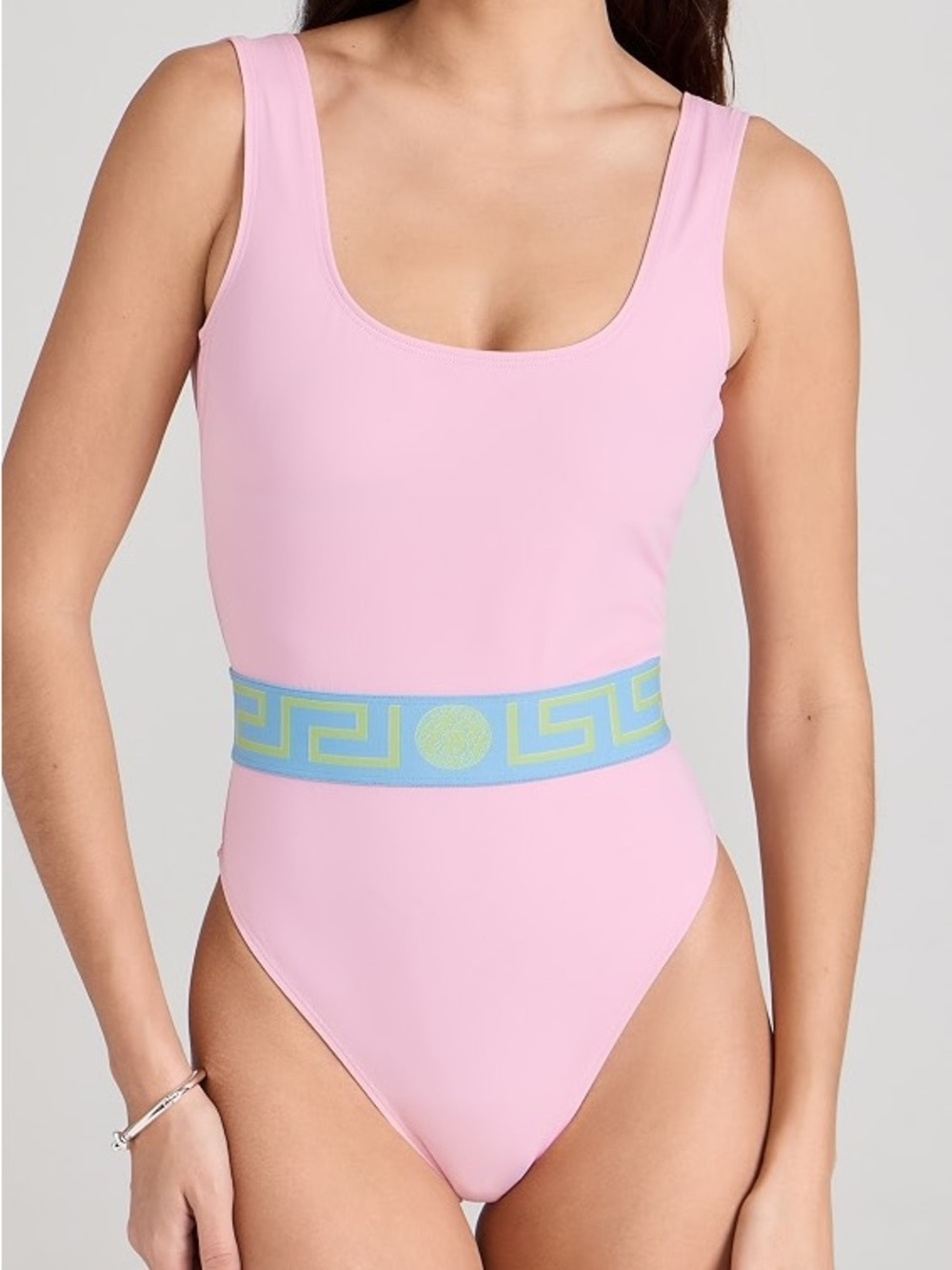 NWOT Versace Greca Band One-Piece Swimsuit Size 4 (M)